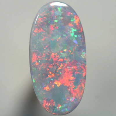 SOLID SEMI BLACK OPALS Floral Harlequin pattern, Bright red and green SEE VIDEO